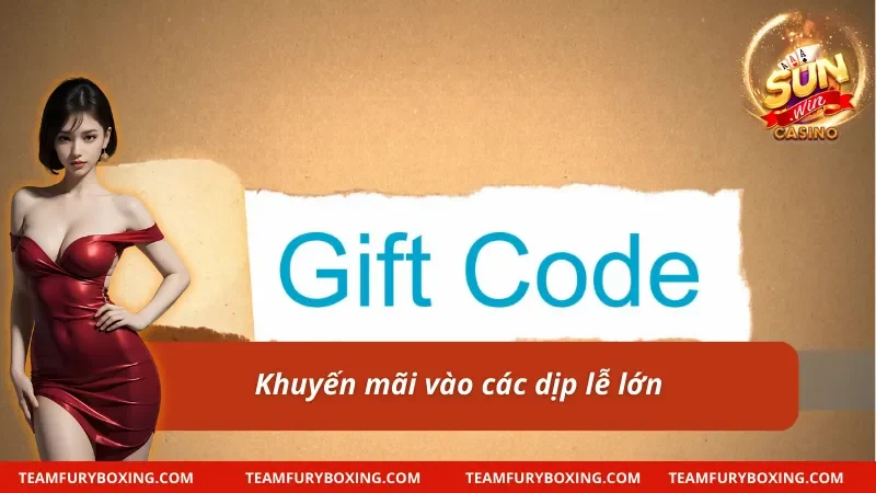 Nhận Giftcode khi tham gia vào các lễ lớn 